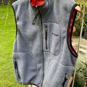 Ralph Lauren gray/orange reversible fleece vest.  Size L